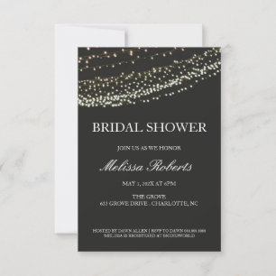 Bridal Shower String Lights Night Invitation