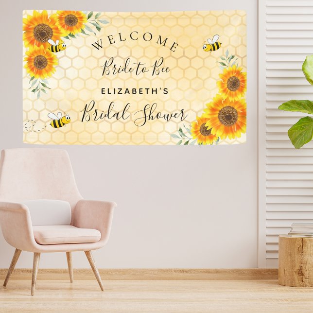 Bridal Shower sunflowers honeycomb bride to bee Banner (Creator Uploaded)