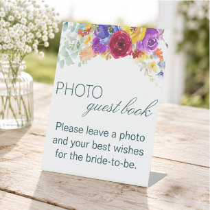 Bridal Shower Tabletop Sign Photo Guest Book