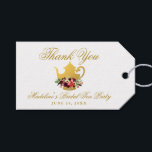Bridal Shower Tea Burgundy Boho Floral Thank You Gift Tags<br><div class="desc">Tea Party Bridal Shower Watercolor Burgundy Marsala Boho Floral Thank You Gift Tag</div>
