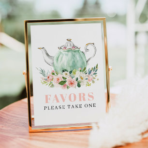 Bridal Shower Tea Party Favour Sign