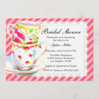 Bridal Shower Tea Party Invitation
