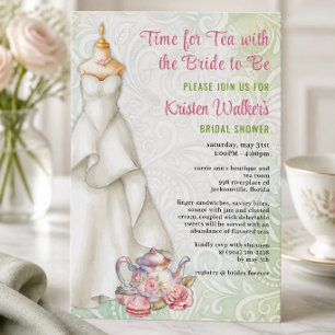 Bridal Shower Tea Party Invitation