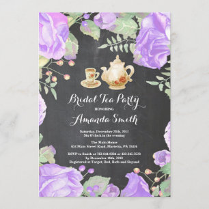 Bridal Shower Tea Party Invitation Floral