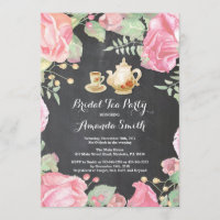 Bridal Shower Tea Party Invitation Floral
