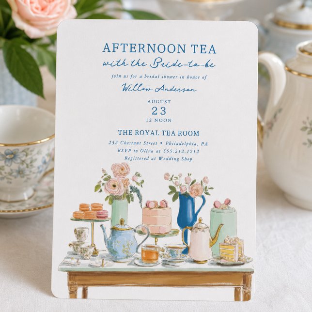 Bridal Shower Tea Party Invitation Illustration (Creator Uploaded)