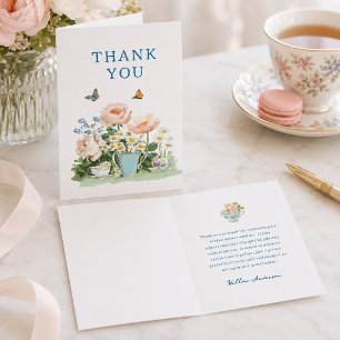 Bridal Shower Tea Party Invitation Thank You Card