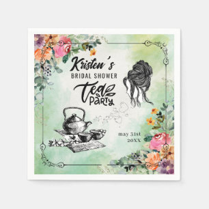 Bridal Shower Tea Party Paper Napkins