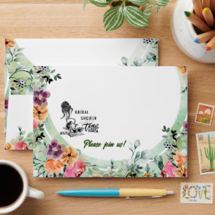 Bridal Shower Tea Party Personalised Envelope