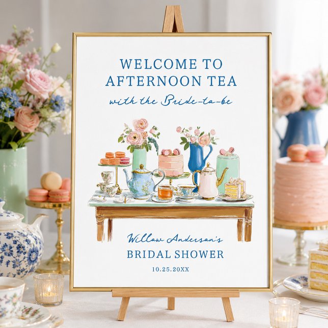 Bridal Shower Tea Party Welcome Poster (Creator Uploaded)