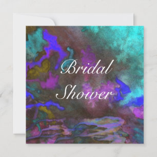 Bridal Shower Teal Fusion 2 Wedding Invitation