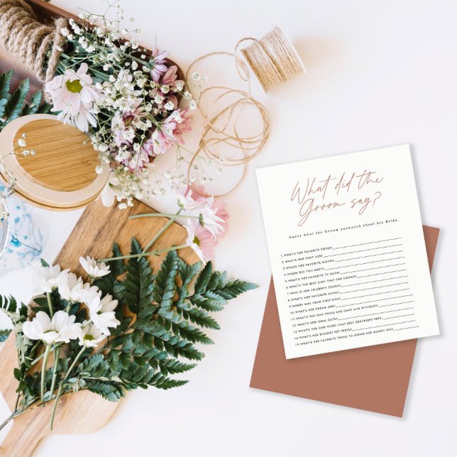 Bridal shower terracotta what did the groom say (Creator Uploaded)