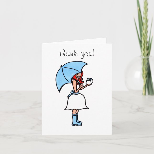 Bridal Shower Thank You (blank) Card (Front)