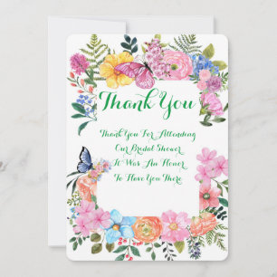 BRIDAL SHOWER THANK YOU CARD