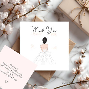 bridal shower, thank you card