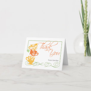 Bridal Shower Thank You Card     Orange