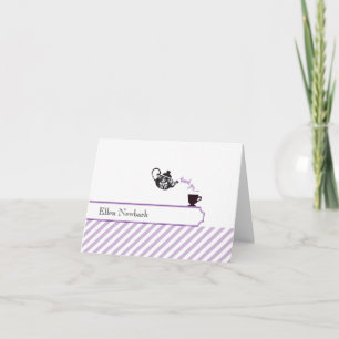 Bridal Shower Thank You Card - Purple