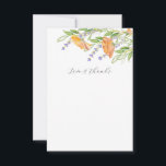 Bridal Shower Thank You Cards Botanical Florals<br><div class="desc">Express gratitude in style with these bridal shower thank you cards, perfect for wedding celebration. Featuring a delicate watercolor floral design in shades of orange, lavender, and purple, these botanical-inspired cards beautifully complement an outdoor garden or wildflower wedding theme. Customise using the template fields with your own wording or keep...</div>