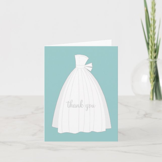 Bridal Shower Thank You Cards {Teal Blue} (Front)