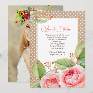 Bridal Shower Thank You Custom Photo Cards