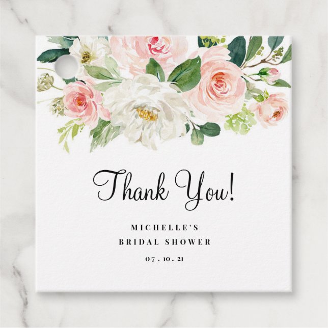 Bridal Shower Thank You Favour Tags (Front)