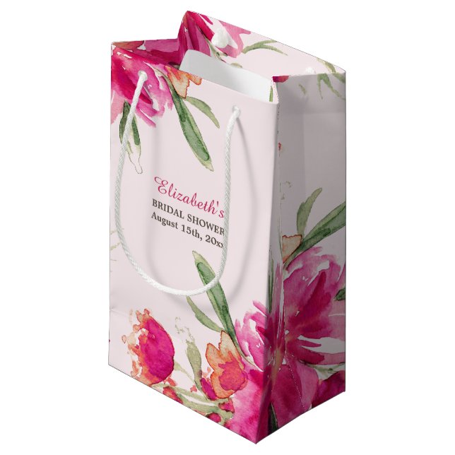 Bridal Shower Thank You Hostess Gift Bags (Front Angled)