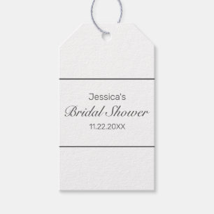 Bridal Shower Thank You Modern Minimalist White Gift Tags