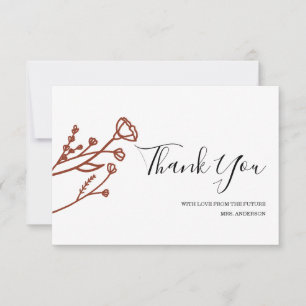 Bridal Shower Thank You Note Card
