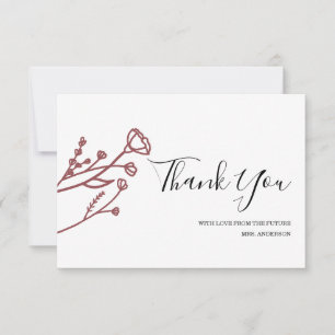 Bridal Shower Thank You Note Card