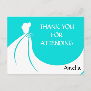 Bridal Shower Thank You Postcard