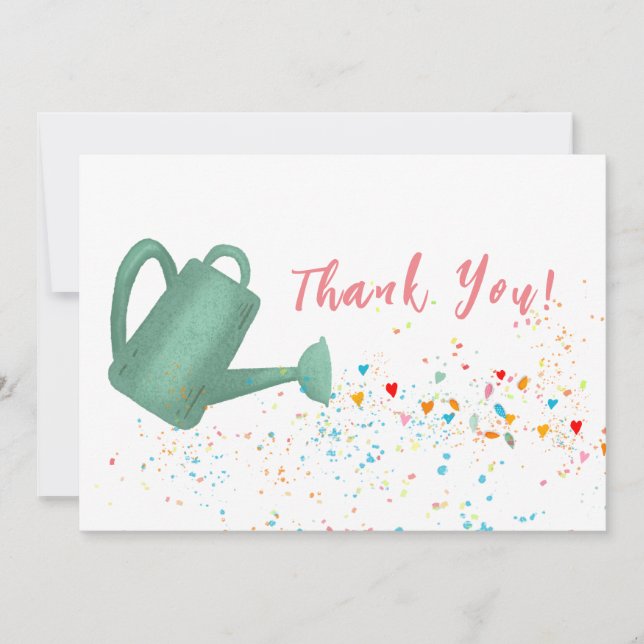 Bridal Shower Thank You Watering Can Hearts (Front)