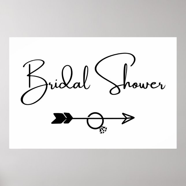 Bridal Shower this way arrow Poster (Front)