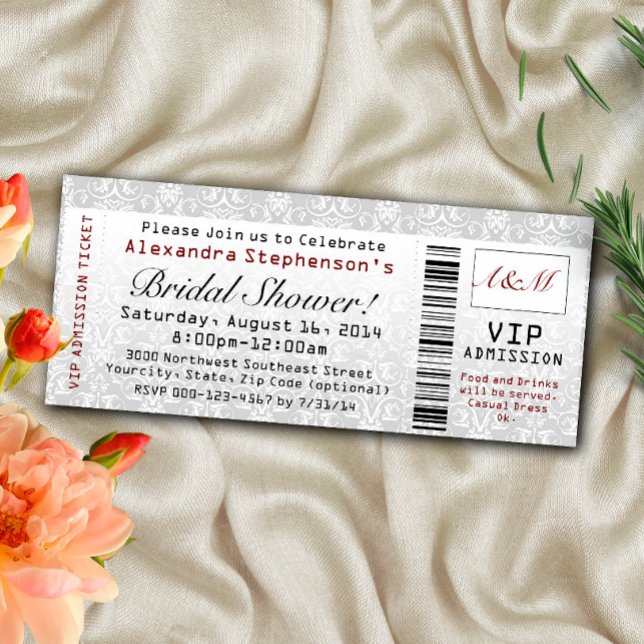 Bridal Shower Ticket Invitations (Creator Uploaded)