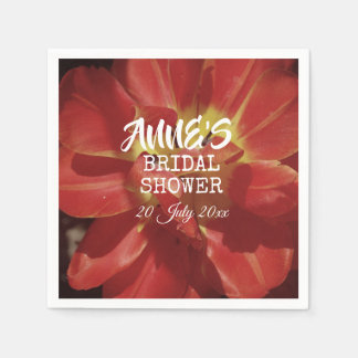 Bridal Shower Tulip Paper Napkin