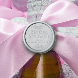 Bridal shower vine embelishment custom name wax seal sticker