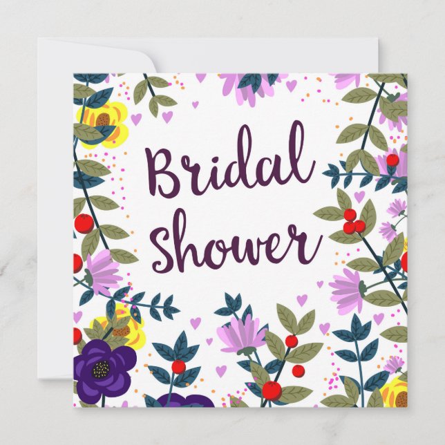 Bridal Shower Vintage Flowers (Front)