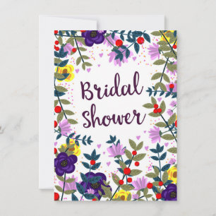 Bridal Shower Vintage Flowers Invitation