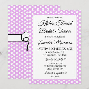 Bridal Shower Vintage Polka Dots Bows Lavender