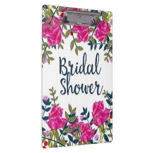 Bridal Shower Vintage Roses Clipboard