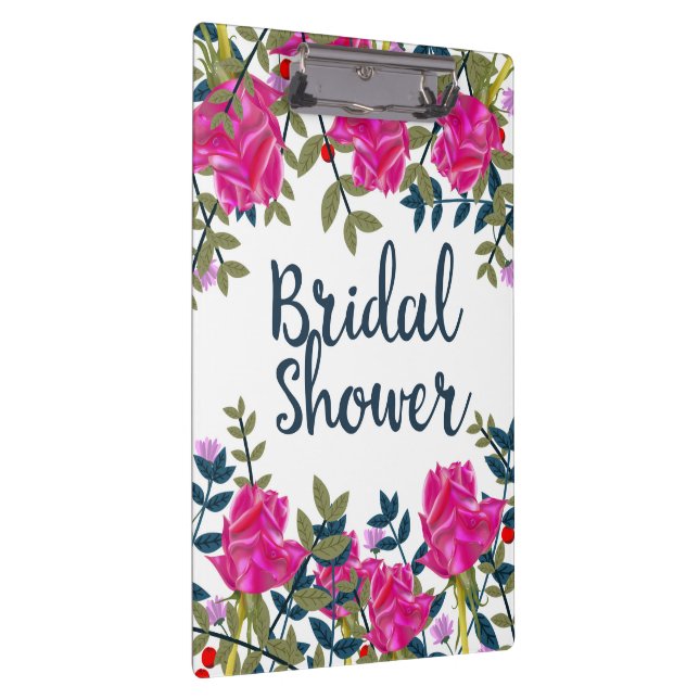 Bridal Shower Vintage Roses Clipboard (Right)