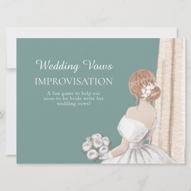 Bridal Shower - Vows Improvisation Game (Back)