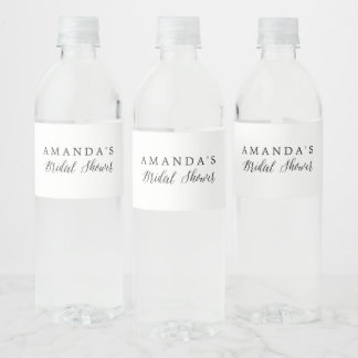 Bridal Shower Water Bottle Label