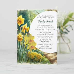 Bridal Shower Watercolor Daffodils Invitation