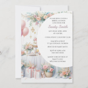 Bridal Shower Watercolor  Invitation