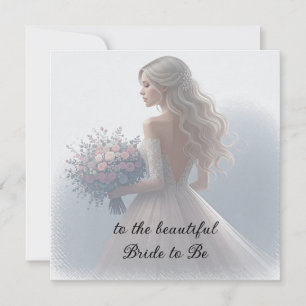 Bridal Shower Wedding Dress Bride to Be Card