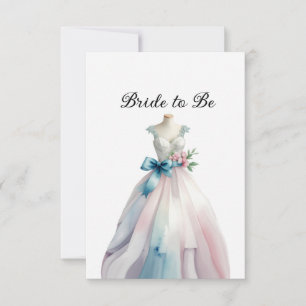 Bridal Shower Wedding Dress Bride to Be Card