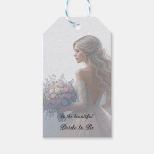 Bridal Shower Wedding Dress Bride to Be Gift Tags