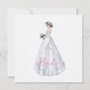 Bridal Shower Wedding Dress  Card