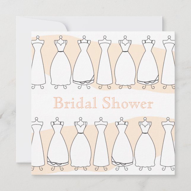 Bridal Shower Wedding Dress Invitation (Front)