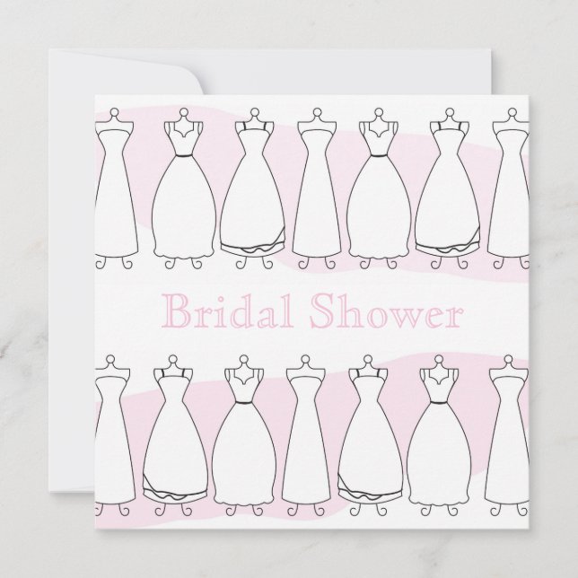 Bridal Shower Wedding Dress Invitation (Front)